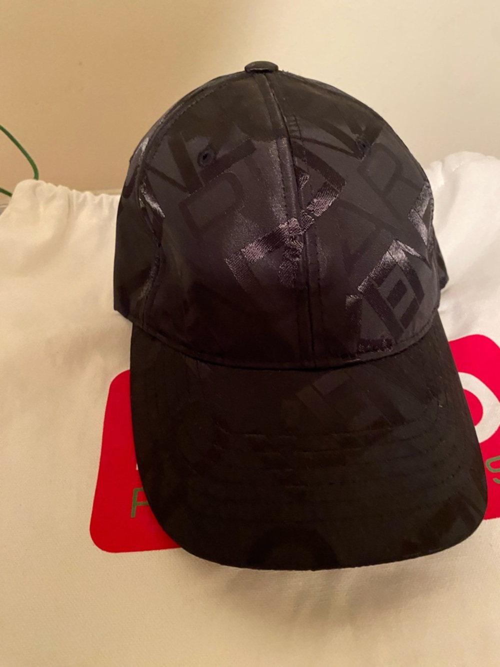 Kenzo Black Satin All over Baseball Cap